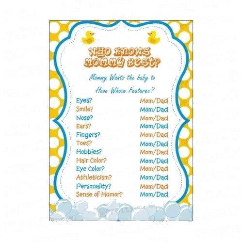 Rubber duck Who knows Mommy Best Game