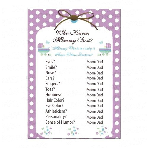 Blue & purple Who knows Mommy Best Game