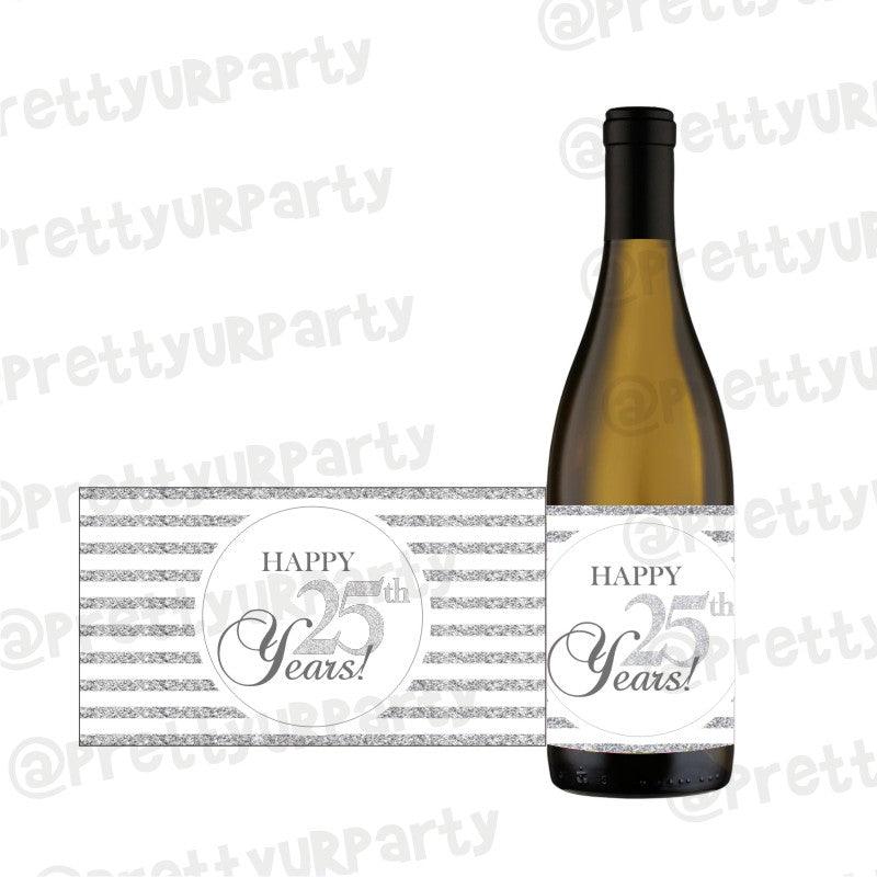 50th Anniversary Champagne / Wine Label ALL PARTY SUPPLIES Pretty UR Party