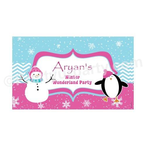 Winter Wonderland Theme Backdrop PERSONALISED Pretty UR Party Default Title