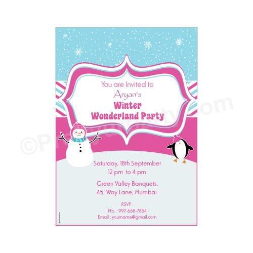 Winter Wonderland E-Invitations THEME PARTIES Pretty UR Party