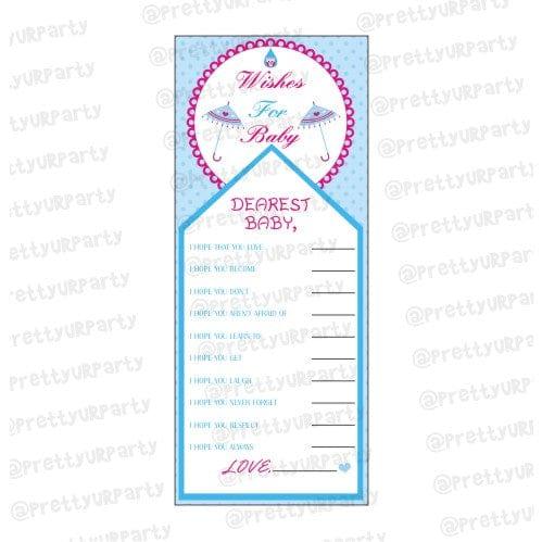 Pink & Blue Wishes for baby BABY SHOWER Pretty UR Party