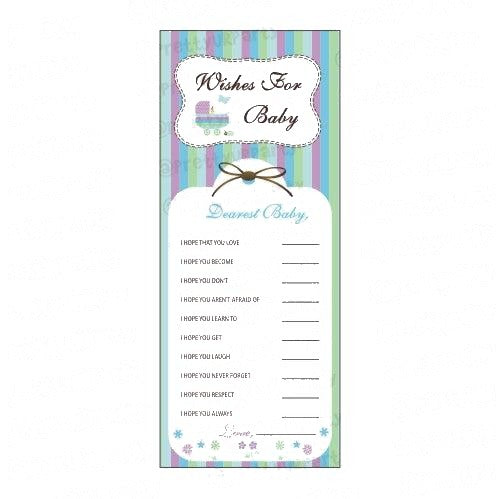 Blue & purple Wishes for baby