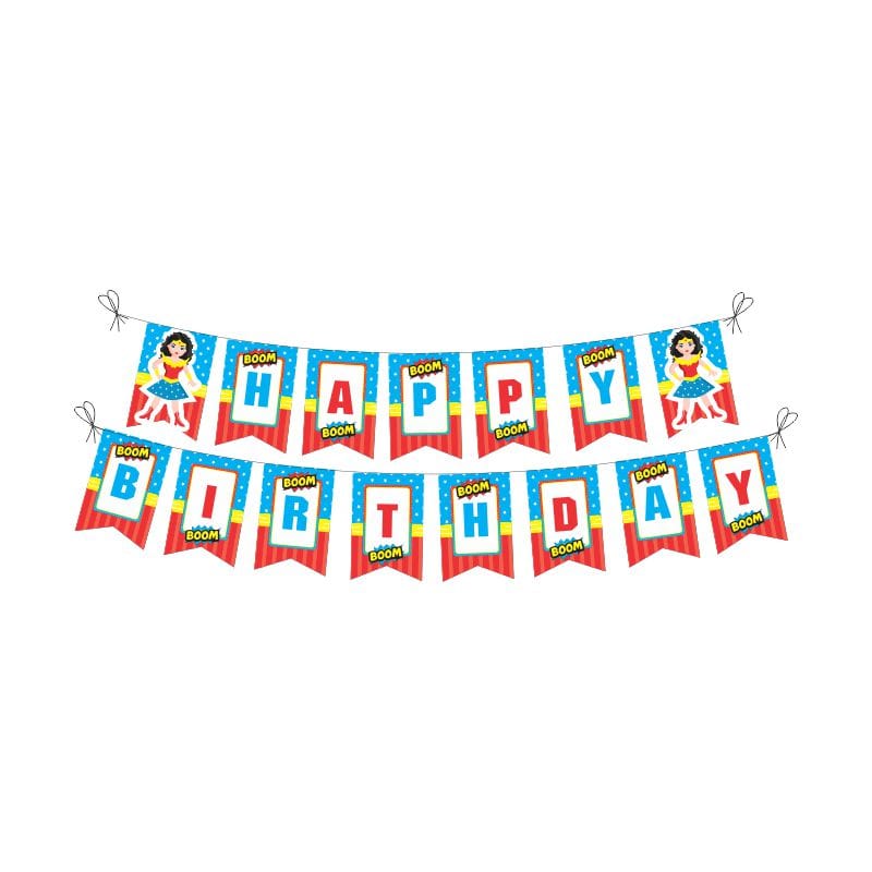 Wonder Woman Party Decorations Package - 70 Pieces Combo BIRTHDAYS Pretty UR Party
