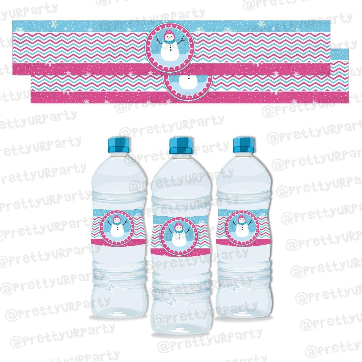 Winter Wonderland Water Bottle Labels THEME PARTIES Pretty UR Party Default Title
