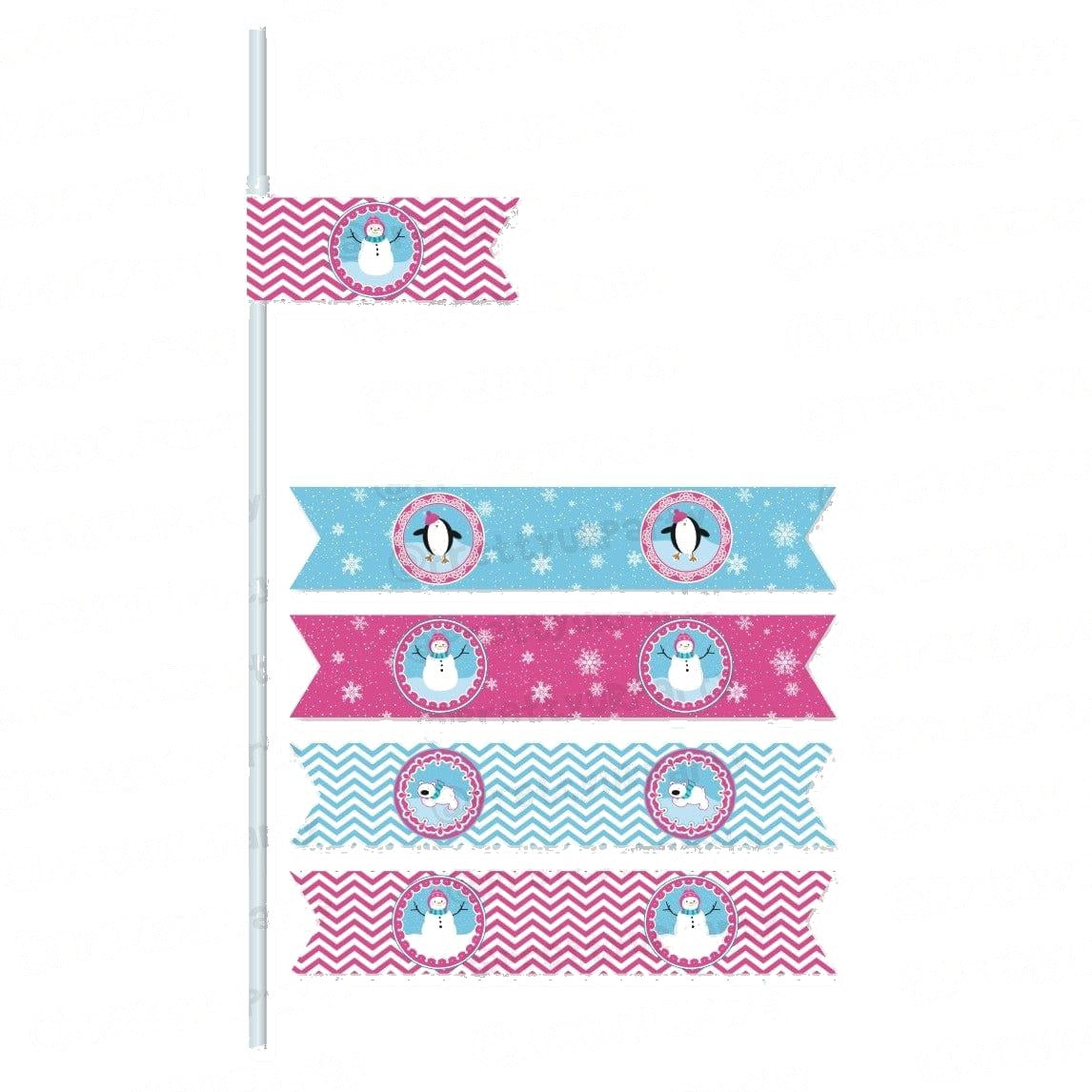 Winter Wonderland Drink Straws