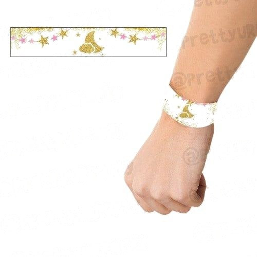 Twinkle Twinkle Little Star Pink Wrist Bands - Pack of 10