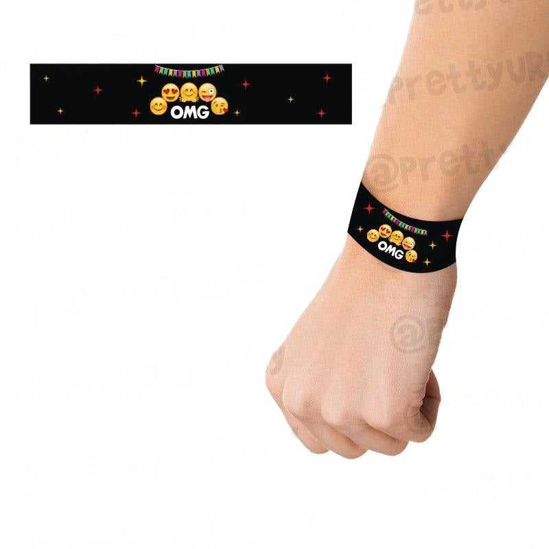Emoji Theme Wrist Bands - Pack of 10