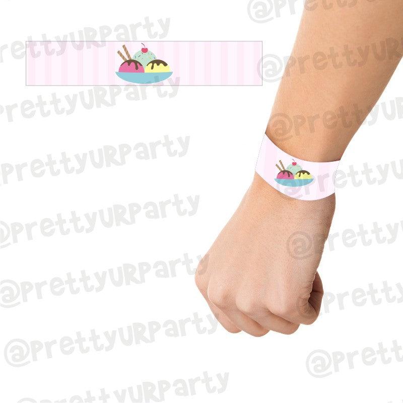 Ice Cream Theme Wrist Bands - Pack of 10 THEME PARTIES Pretty UR Party Default Title