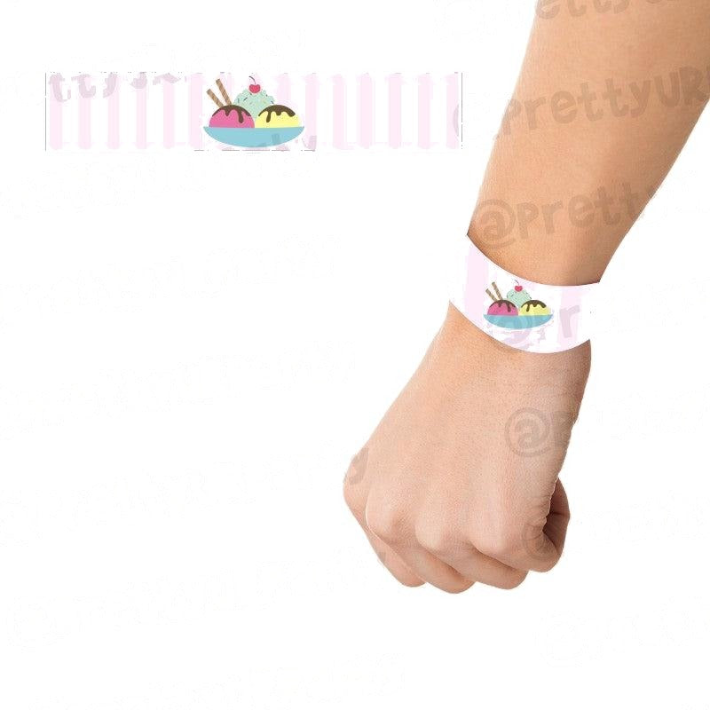 Ice Cream Theme Wrist Bands - Pack of 10