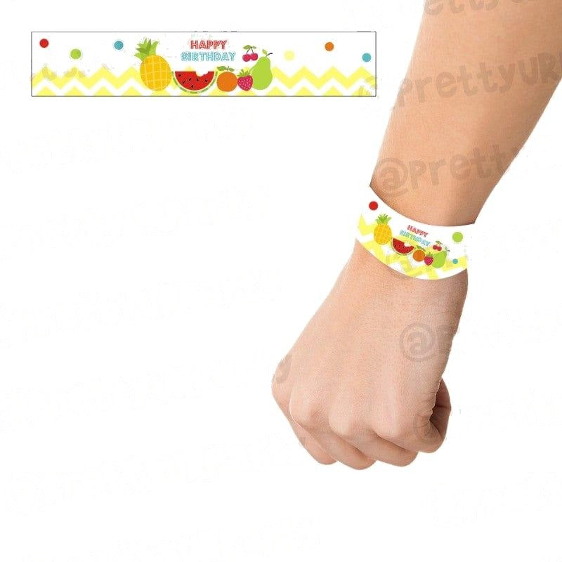 Tutti Fruity Theme Wrist Bands - Pack of 10