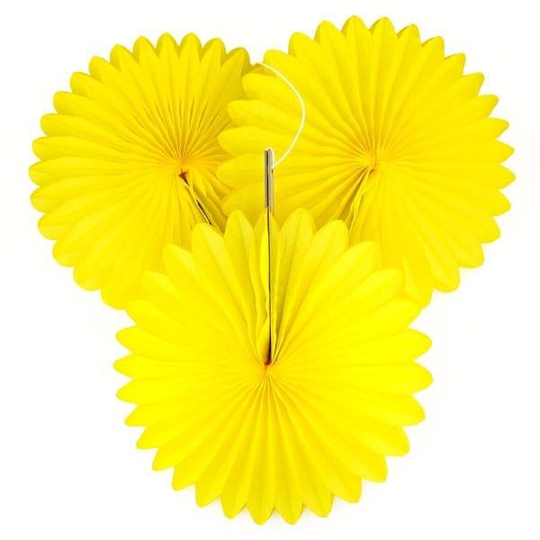 Yellow Tissue Paper Fans THEME PARTIES Pretty UR Party