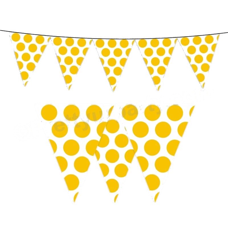 Yellow Polka Dots Bunting