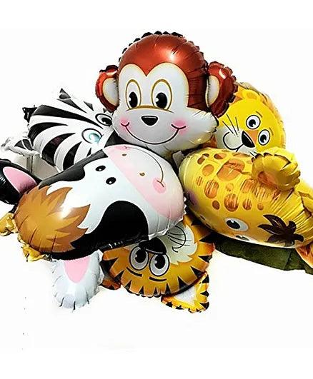 Jungle theme Foil Balloons - Set of 6 BALLOONS PRETTY UR PARTY   