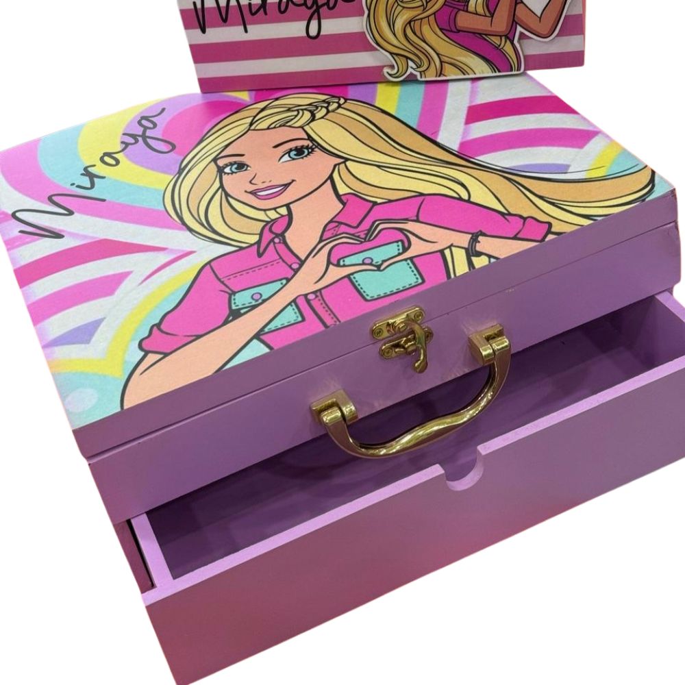 Personalised Wooden Trunk Box with Drawer