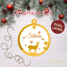 Personalized Acrylic Christmas Bauble 24 ALL PARTY SUPPLIES Pretty UR Party   