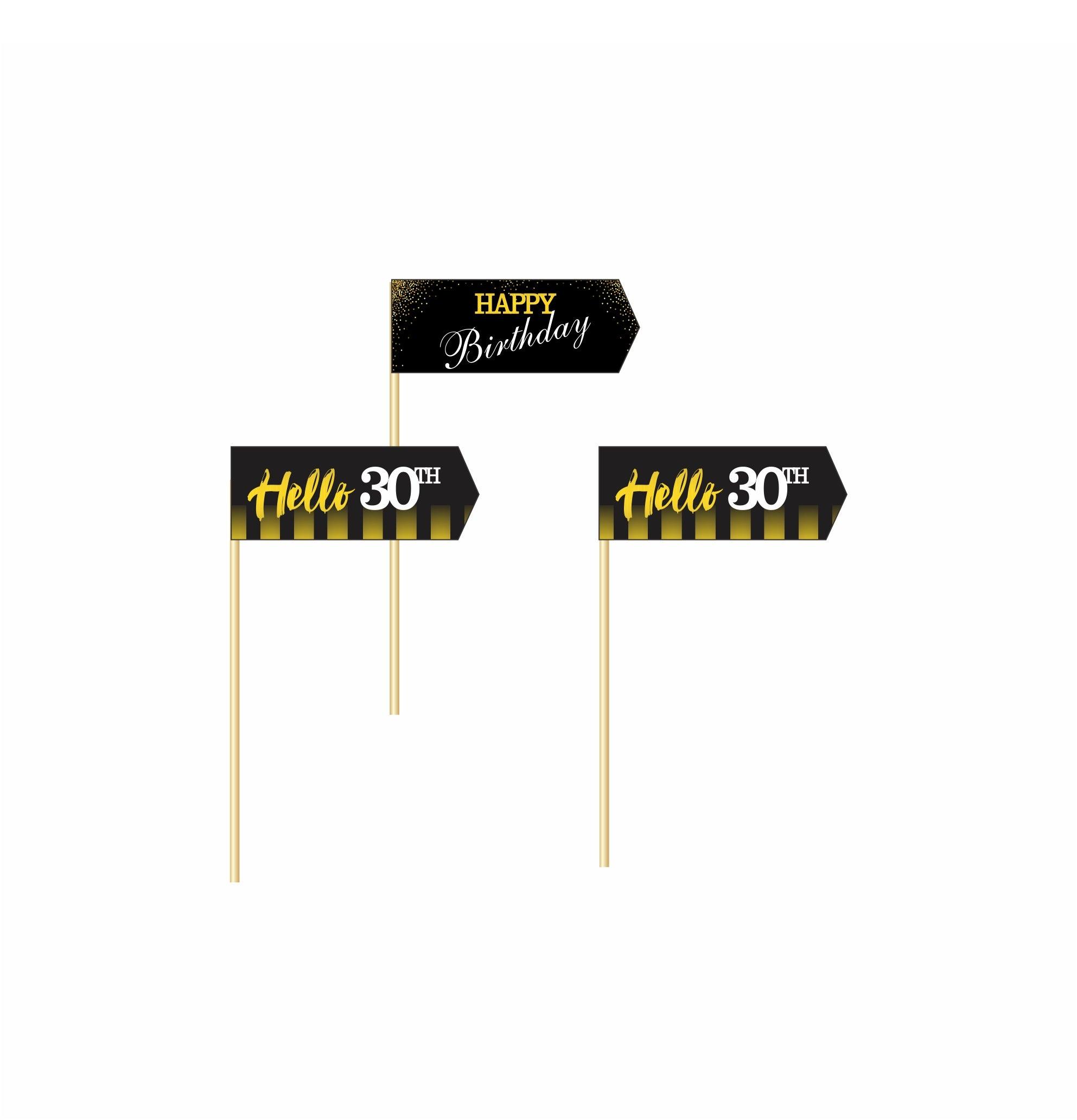Gold and Black 30th Birthday Birthday Theme Picks THEME PARTIES Pretty UR Party   