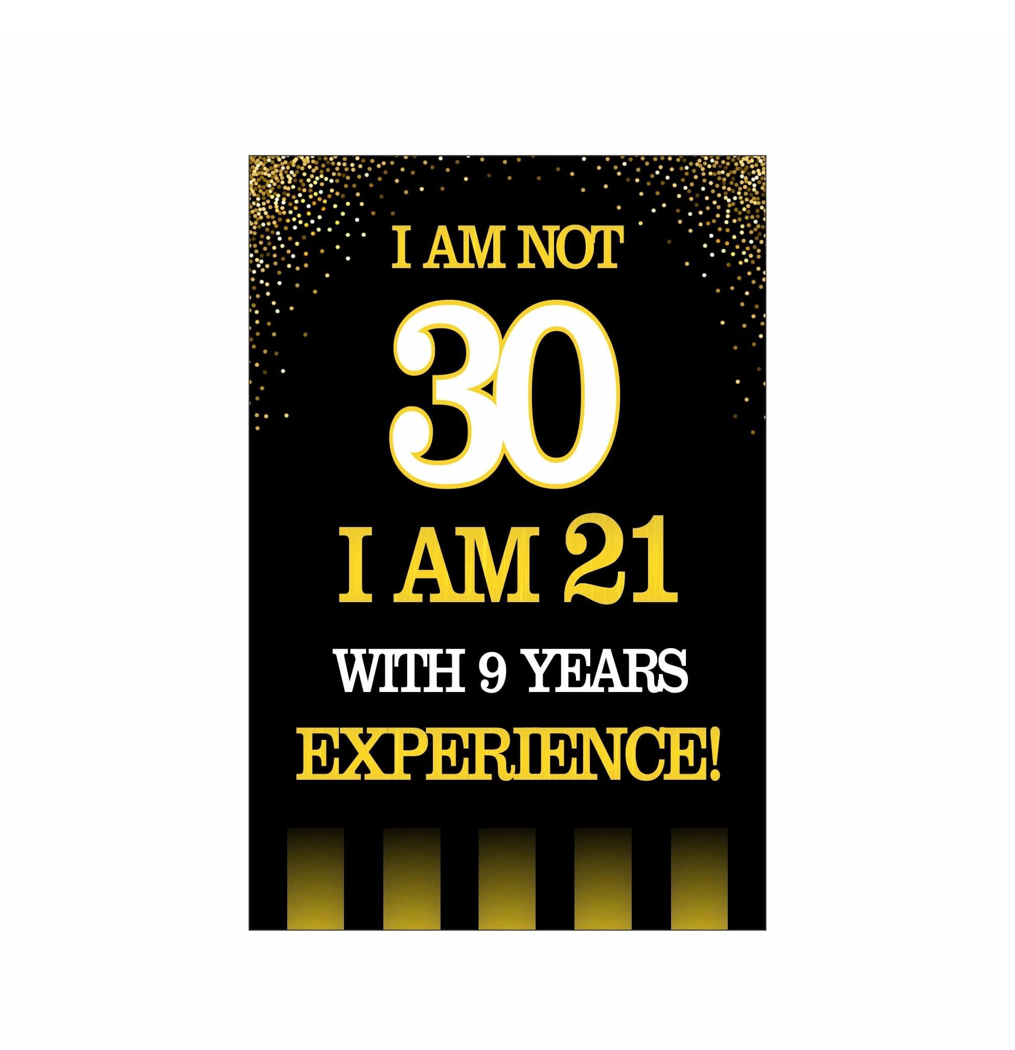 Gold and Black 30th Birthday Poster 03 THEME PARTIES Pretty UR Party   