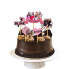 Black Pink theme Printed Cake Topper HANDCRAFTED Pretty UR Party