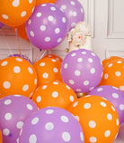 Orange Polka Dots Latex Balloons - Pack of 25 THEME PARTIES Pretty UR Party   