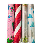 Christmas Wrapping Paper Holographic and double sided - Pack of 8 RETURN GIFTS Pretty UR Party