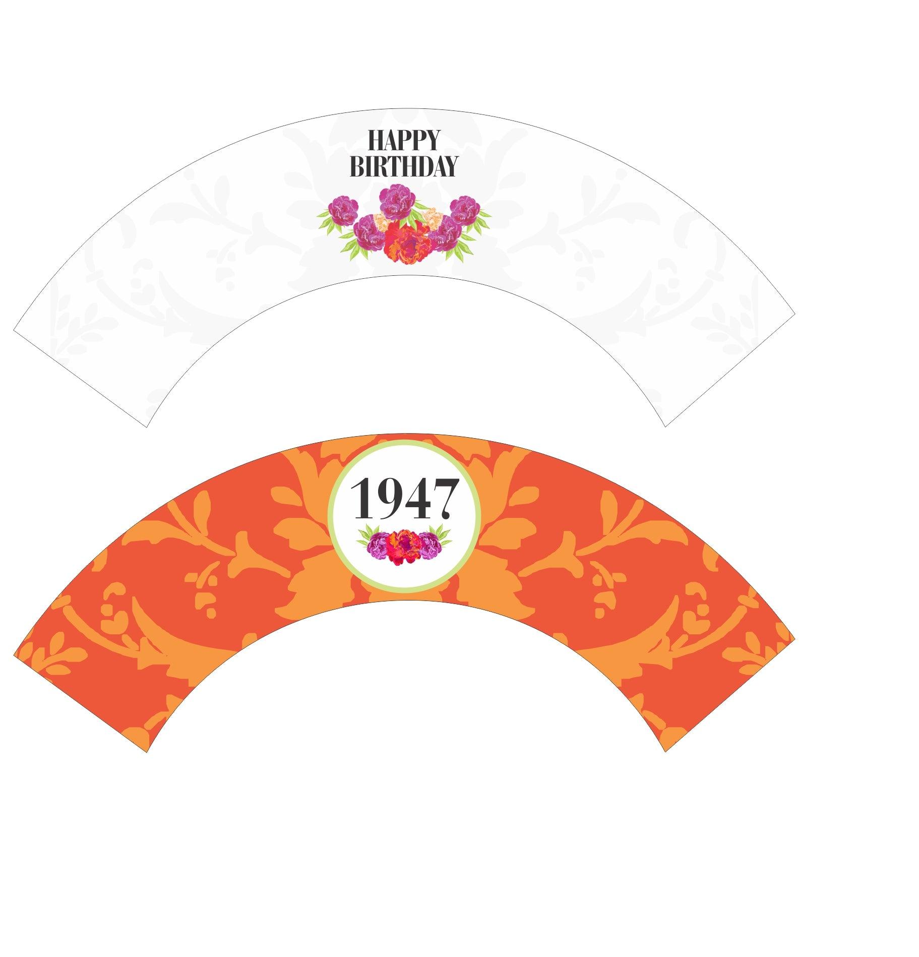 70th Birthday Theme Cupcake Wrappers THEME PARTIES Pretty UR Party   