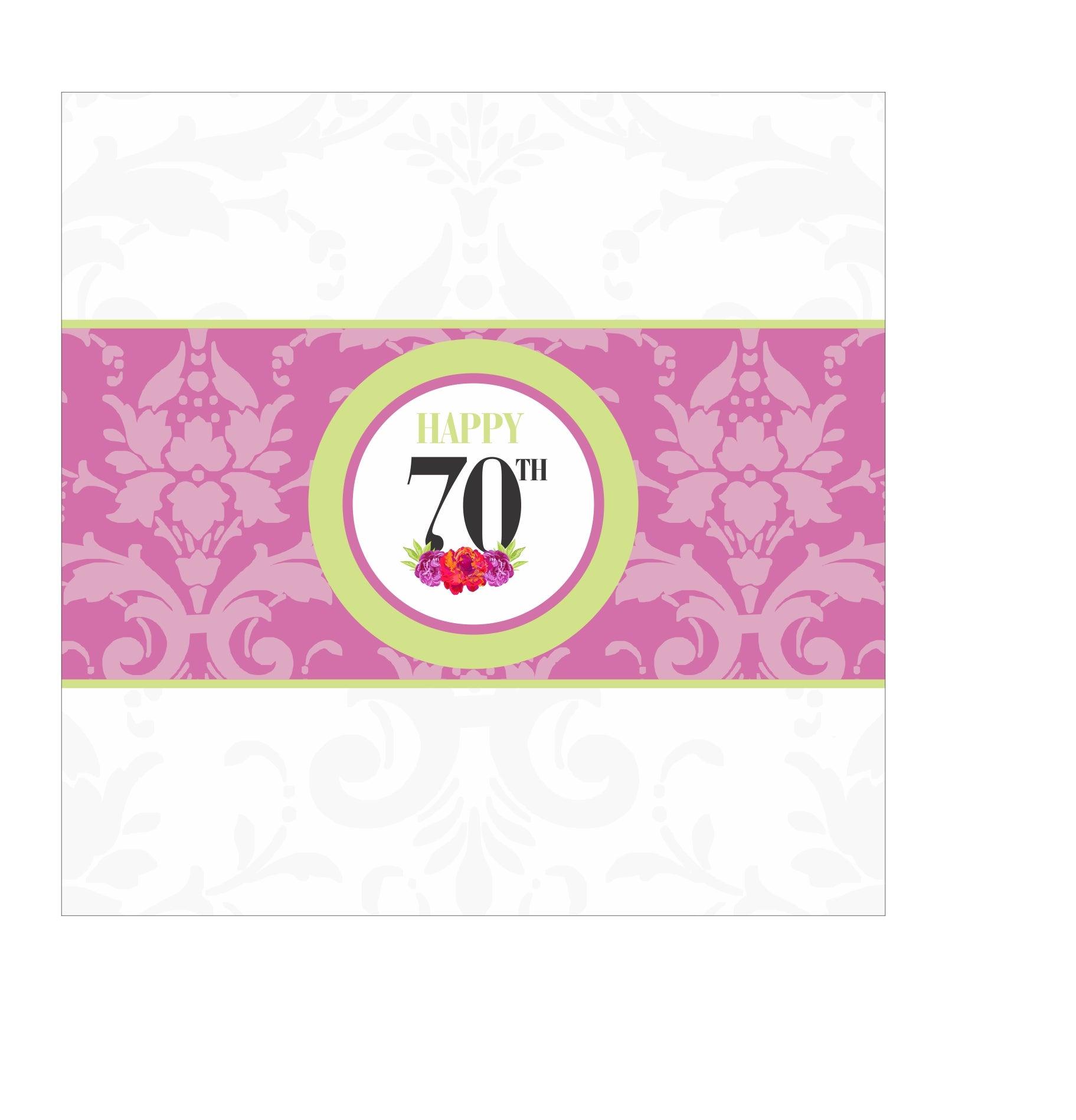70th Birthday Theme Chocolate Wrappers THEME PARTIES Pretty UR Party   
