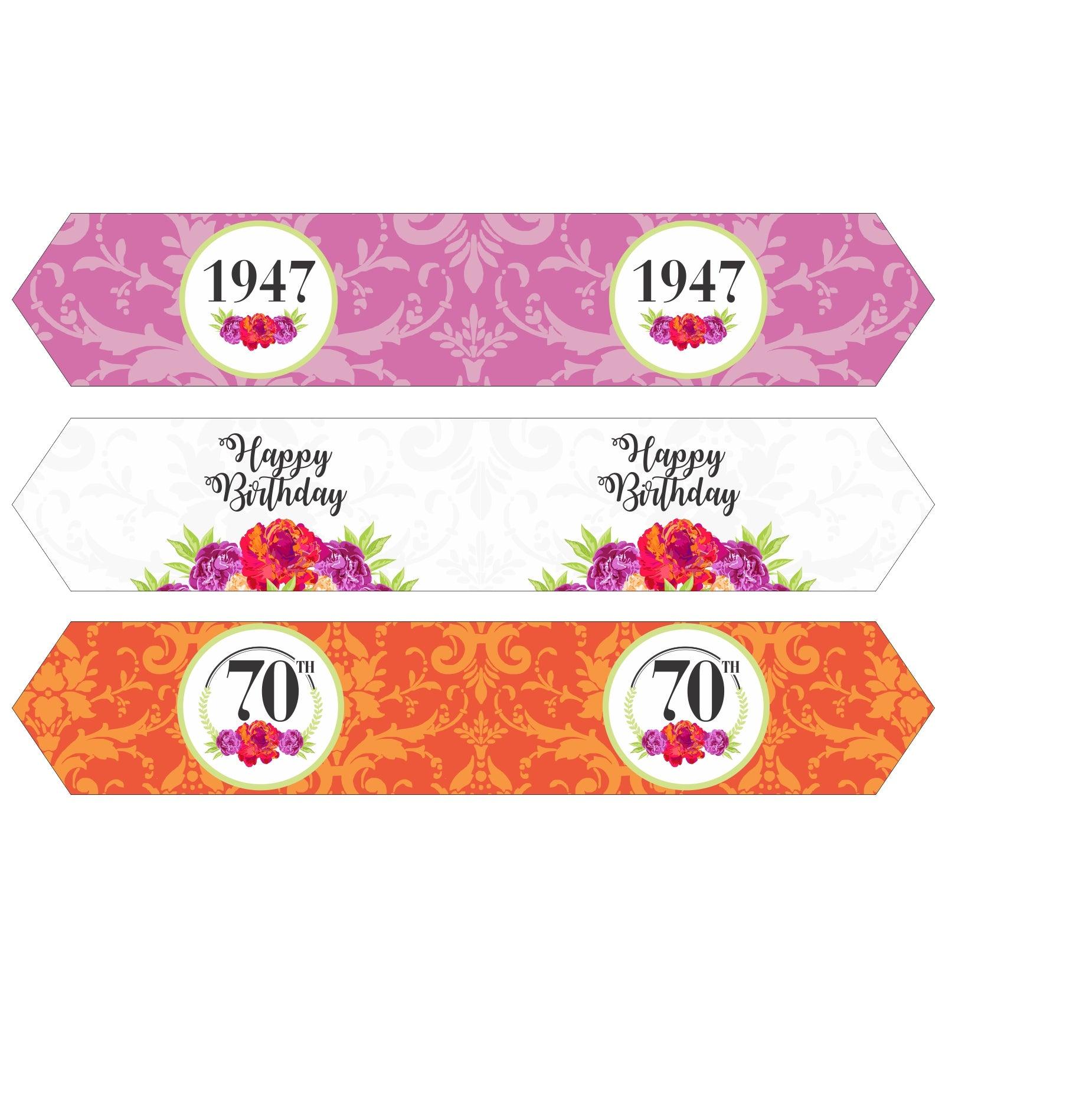 70th Birthday Theme Drink Straws THEME PARTIES Pretty UR Party   