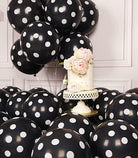 Black Polka Dots Latex Balloons - Pack of 25 ALL PARTY SUPPLIES Pretty UR Party   