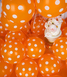 Orange Polka Dots Latex Balloons - Pack of 25 THEME PARTIES Pretty UR Party   