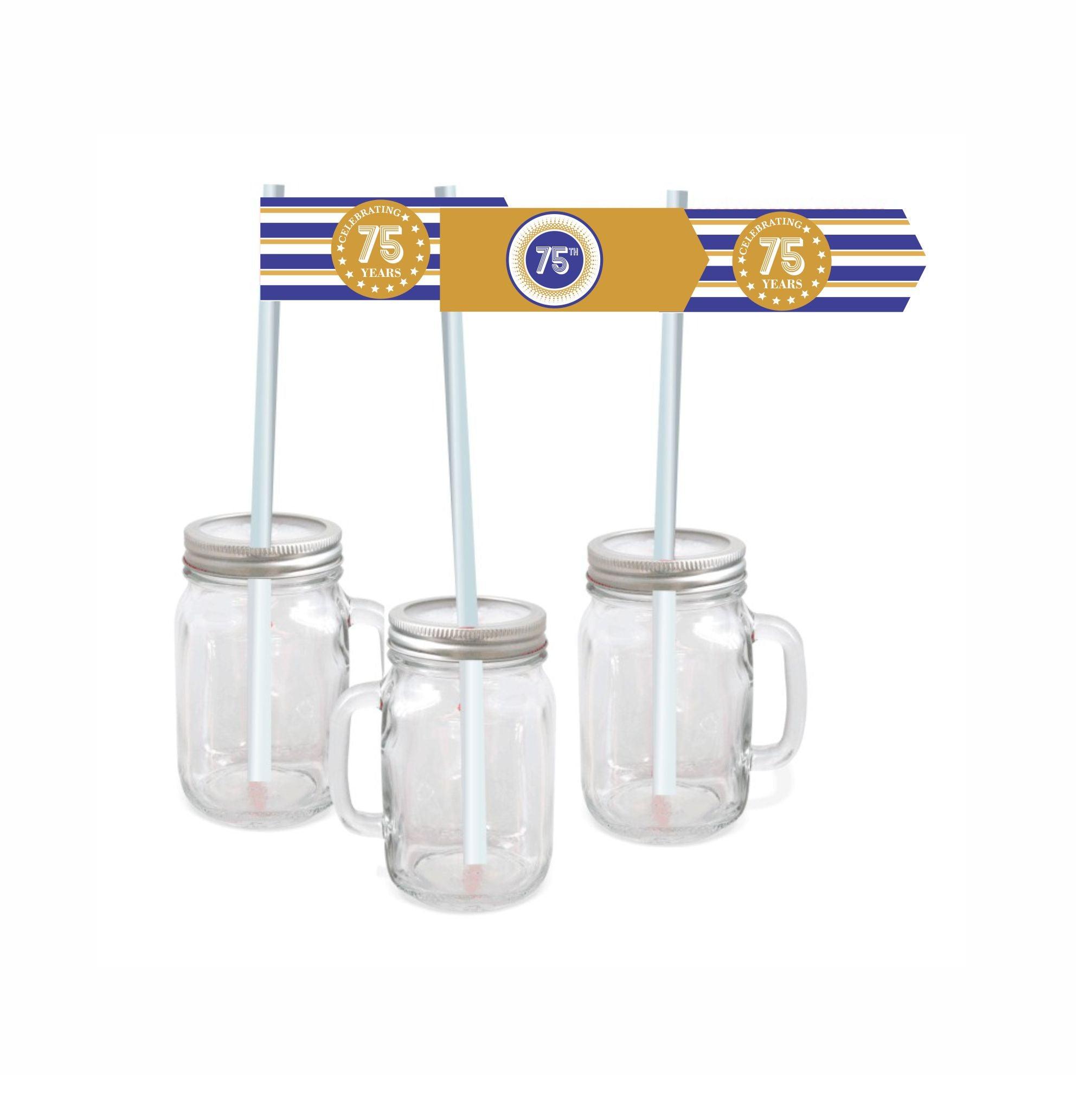 75th Birthday Theme Drink Straws THEME PARTIES Pretty UR Party   