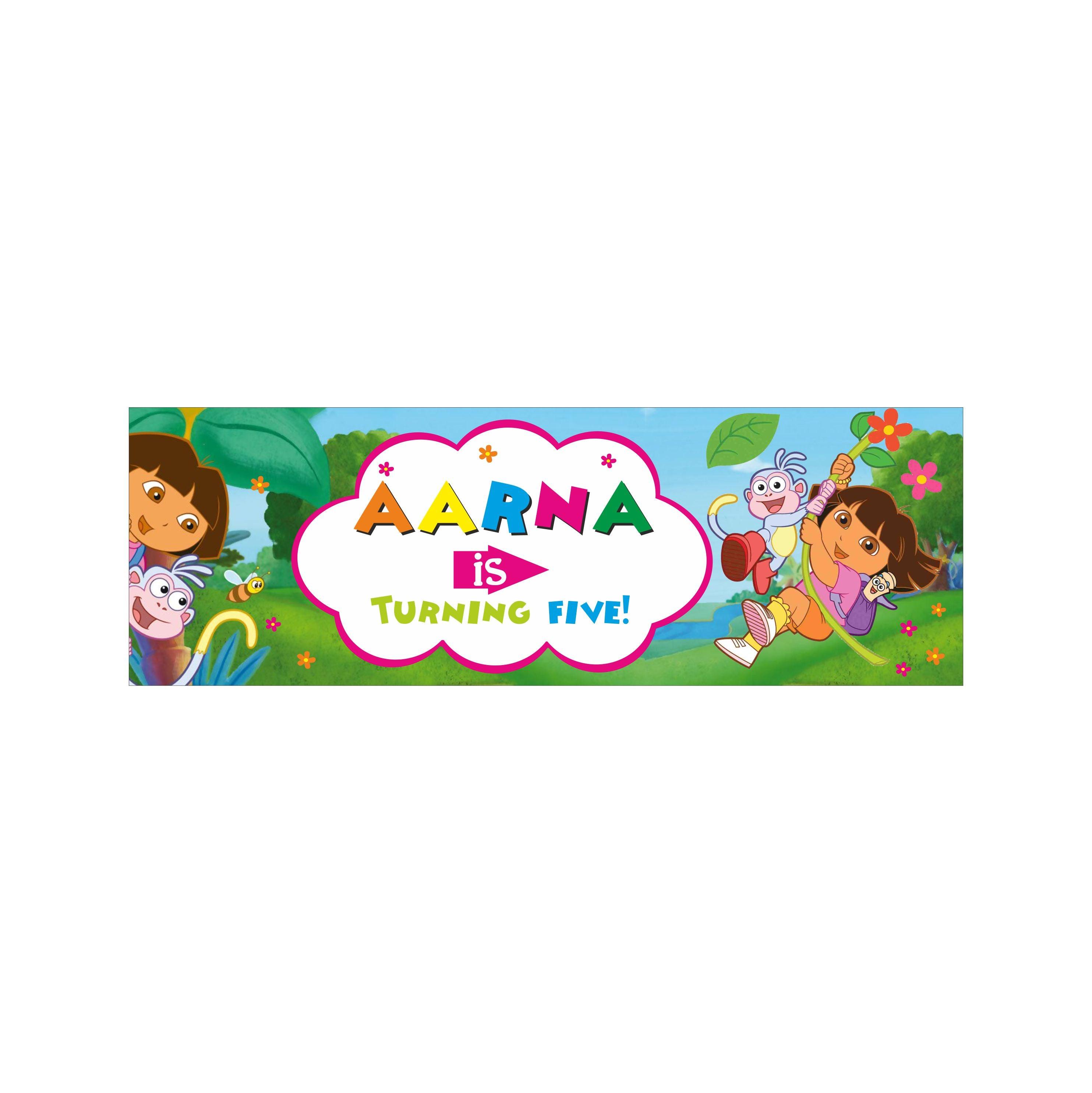 Personalized Dora the Explorer Birthday Banner 30in ALL PARTY SUPPLIES Pretty UR Party   
