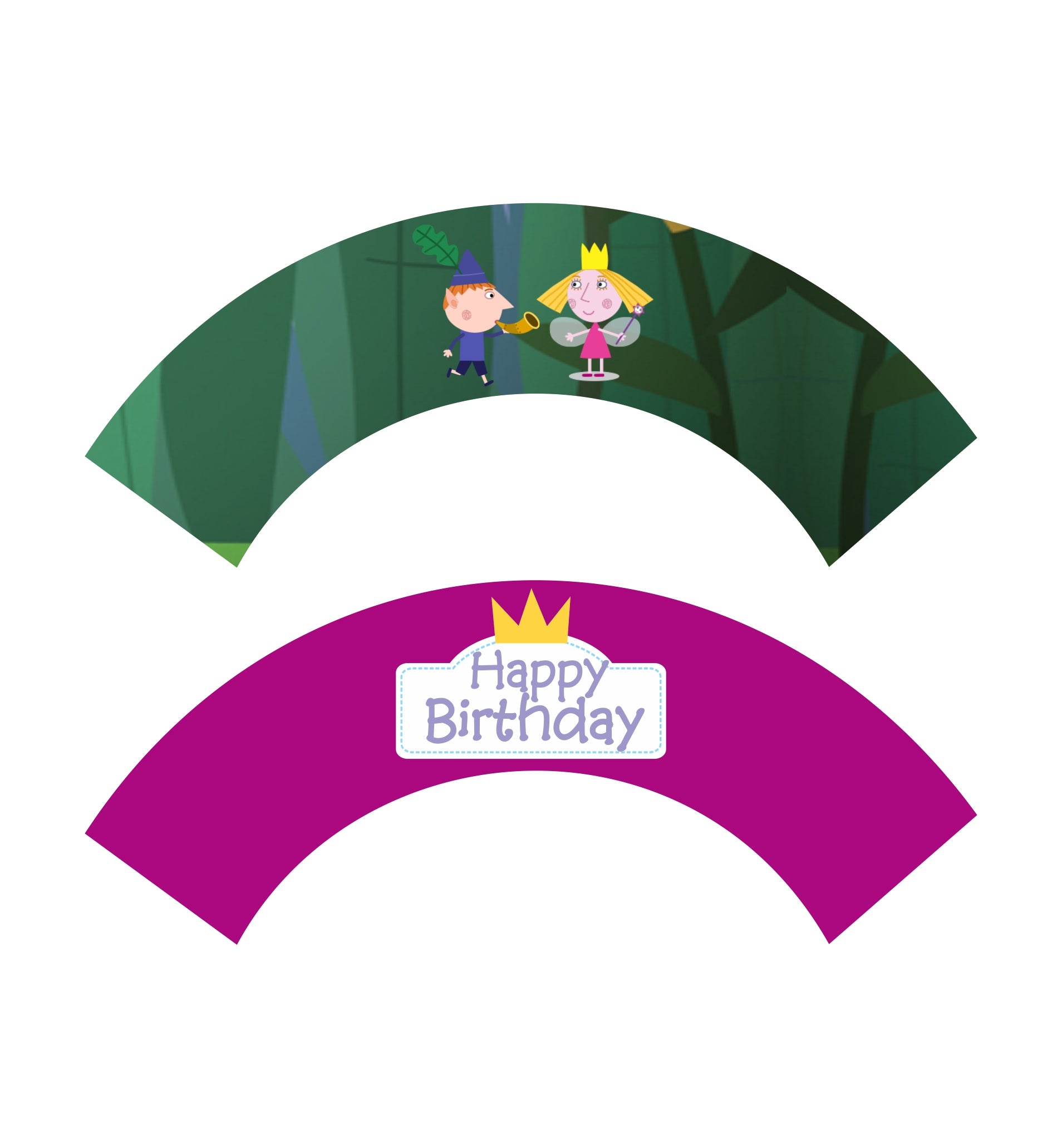 Ben and Holly's Little Kingdom Theme Cupcake Wrappers THEME PARTIES Pretty UR Party   