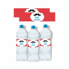 Moustache Water Bottle Labels THEME PARTIES Pretty UR Party   