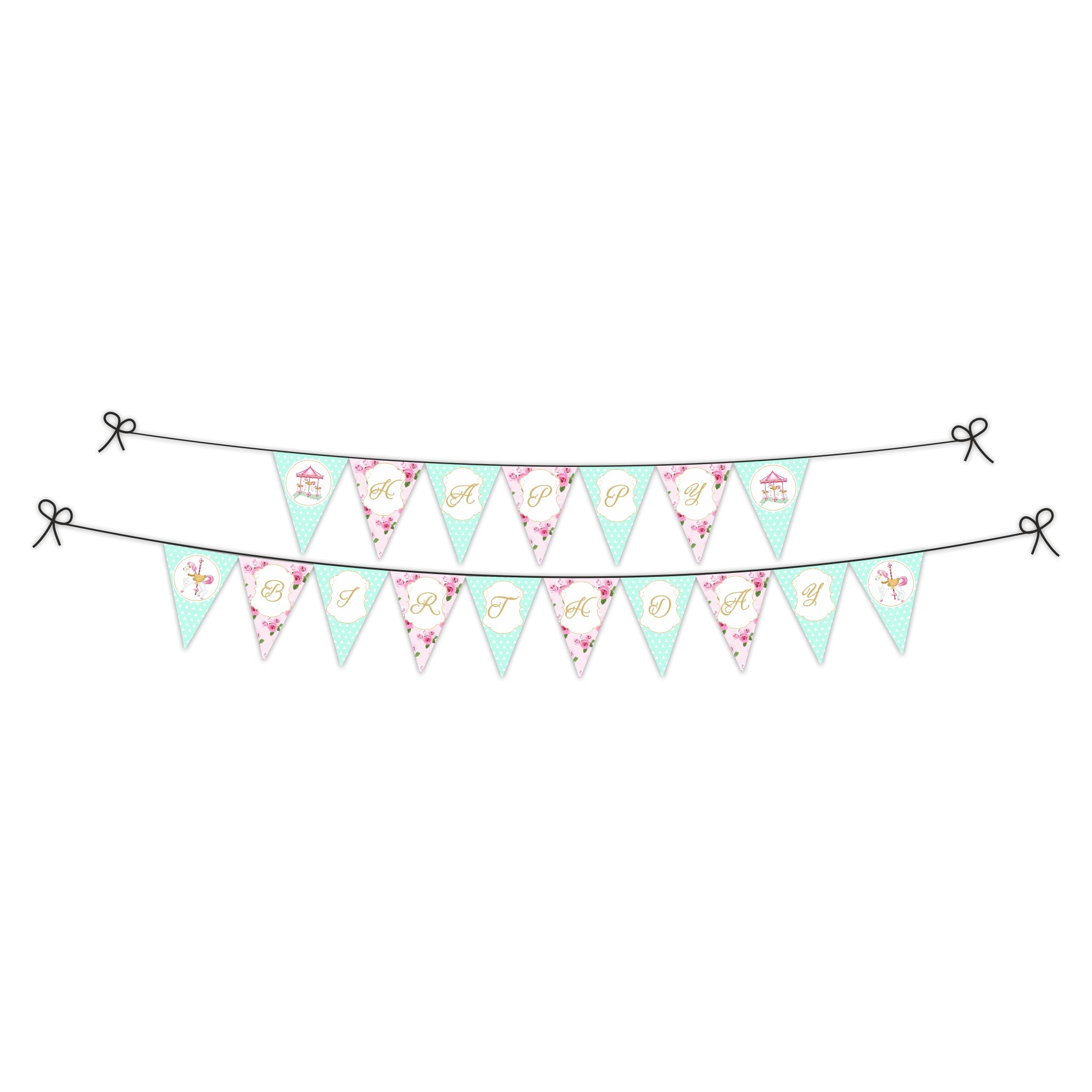 Carousel Bunting THEME PARTIES Pretty UR Party   