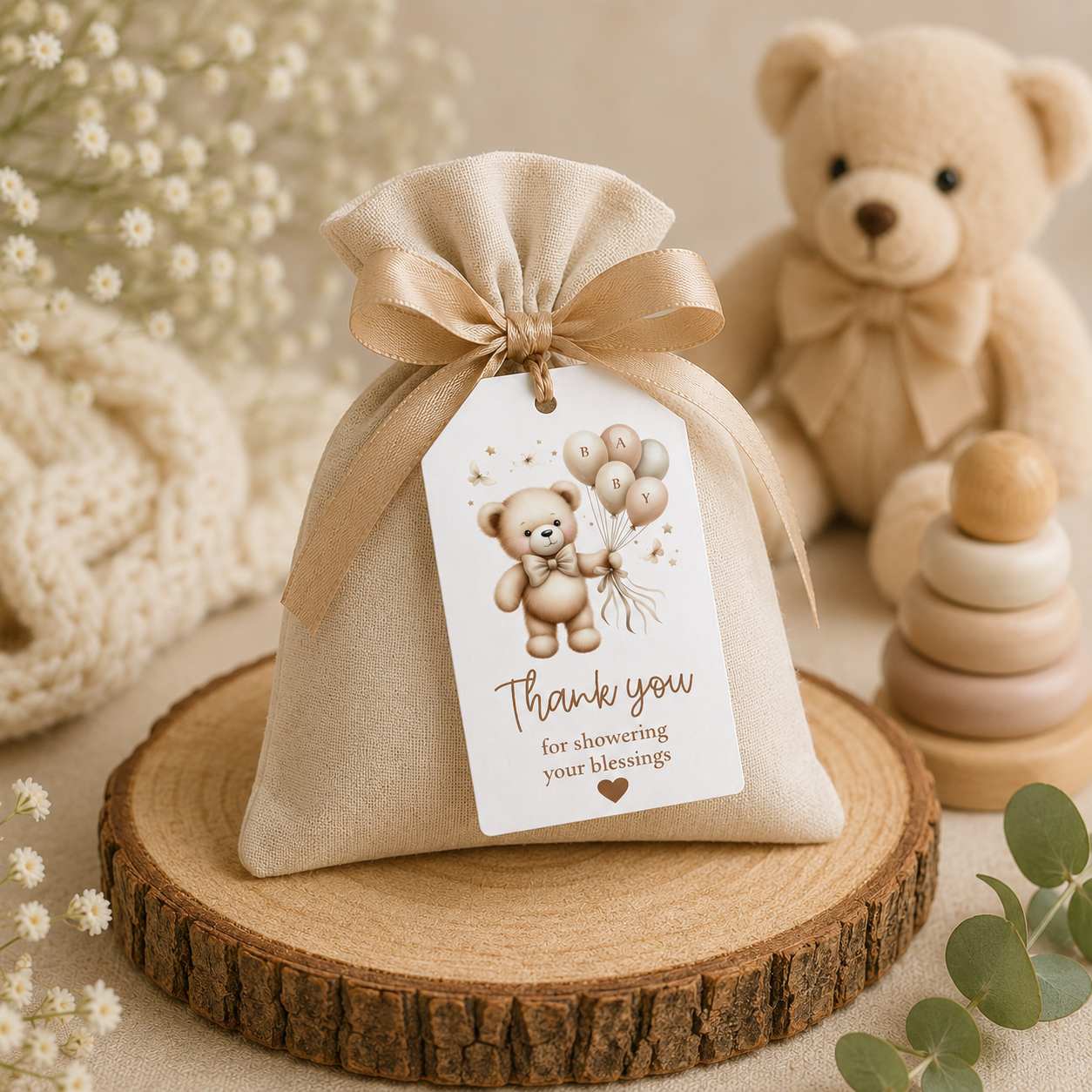 Teddy Bear theme Thank you Tags