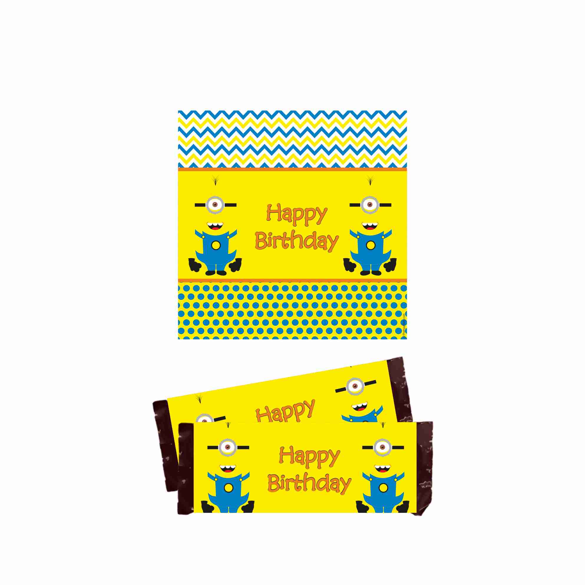 Despicable Me Minions Chocolate Wrappers THEME PARTIES Pretty UR Party   