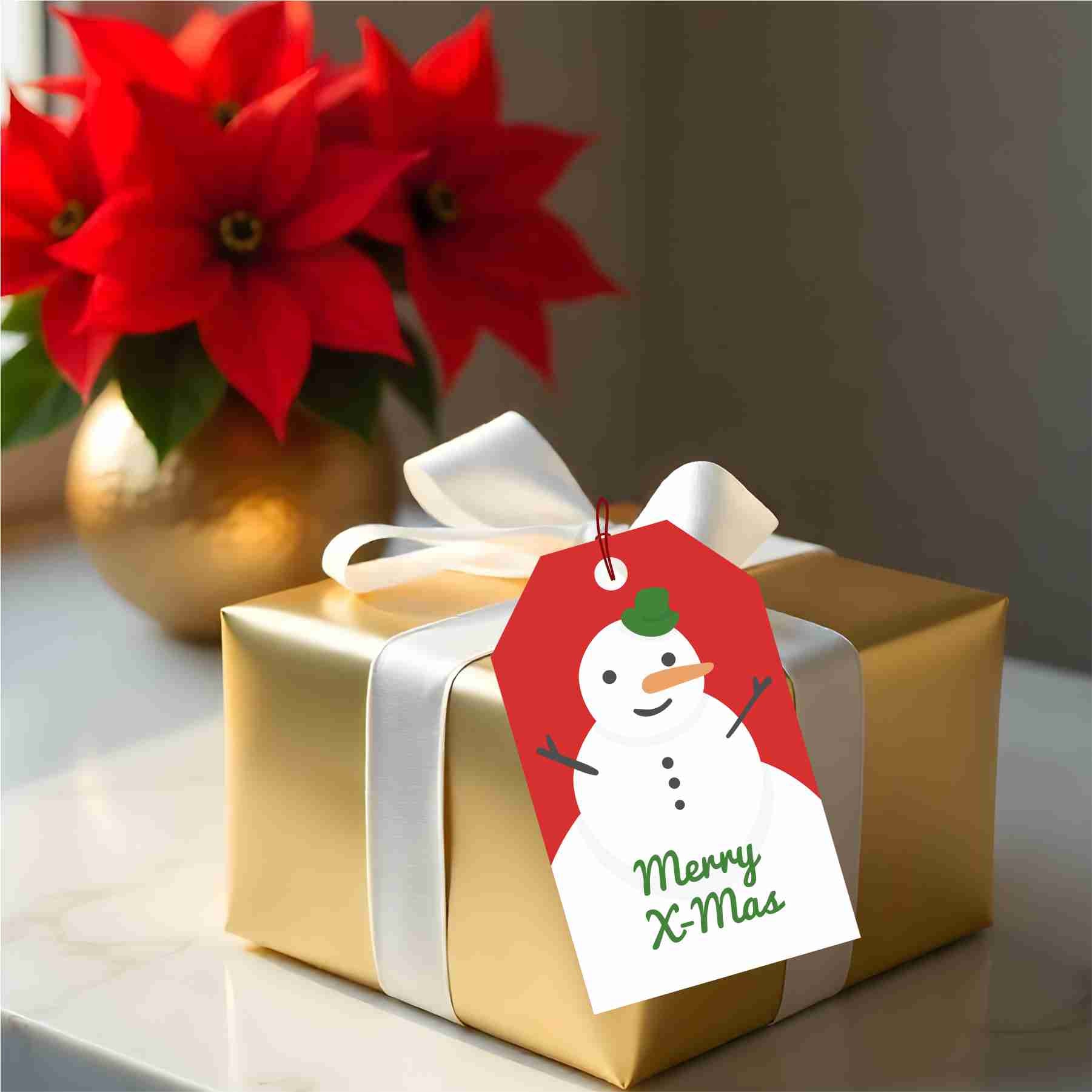 Christmas Gift Tags with String 06 - Pack of 30 Christmas PRETTY UR PARTY