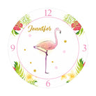 Personalised Flamingo Theme Clock THEME PARTIES Pretty UR Party   