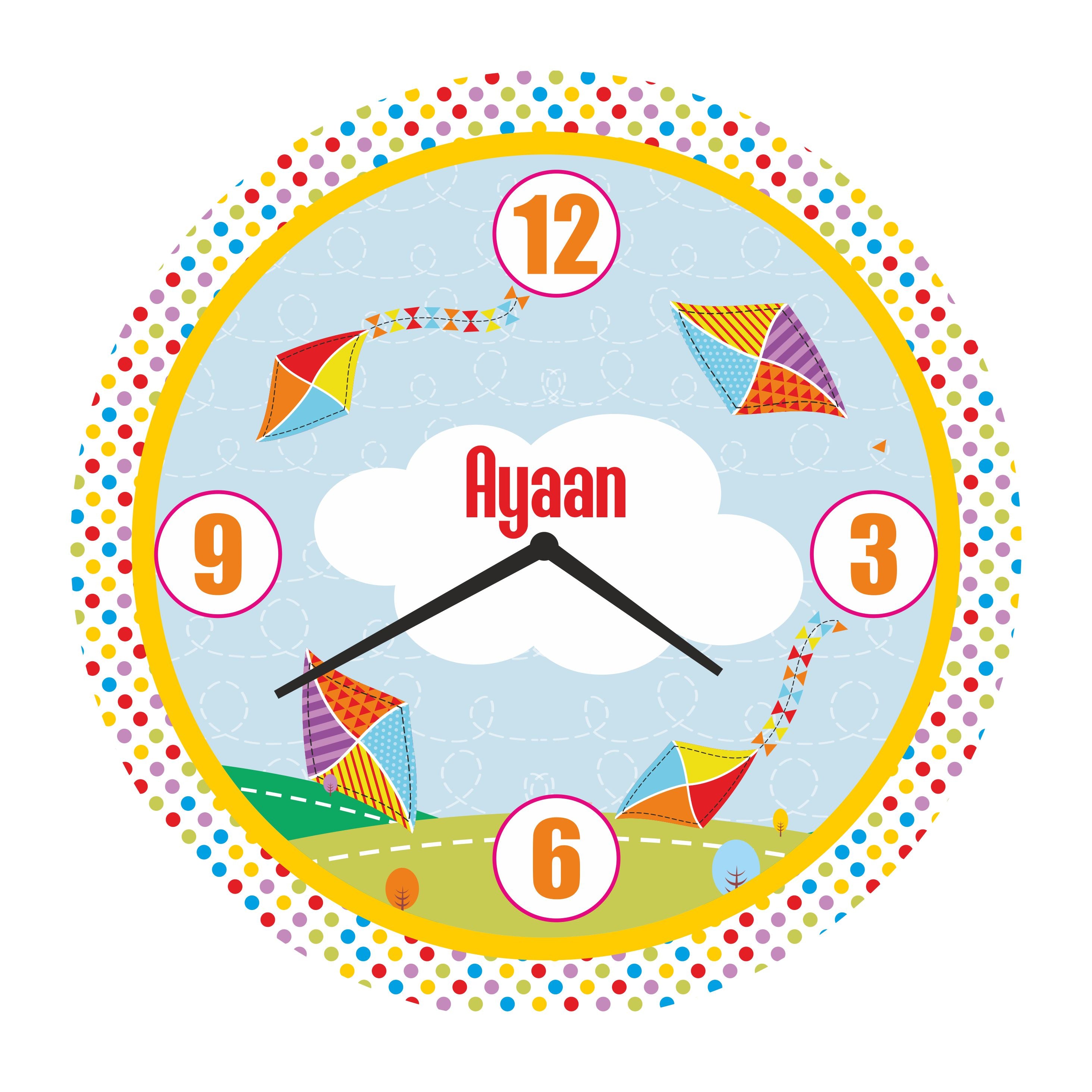 Personalised Kites Clock THEME PARTIES Pretty UR Party   