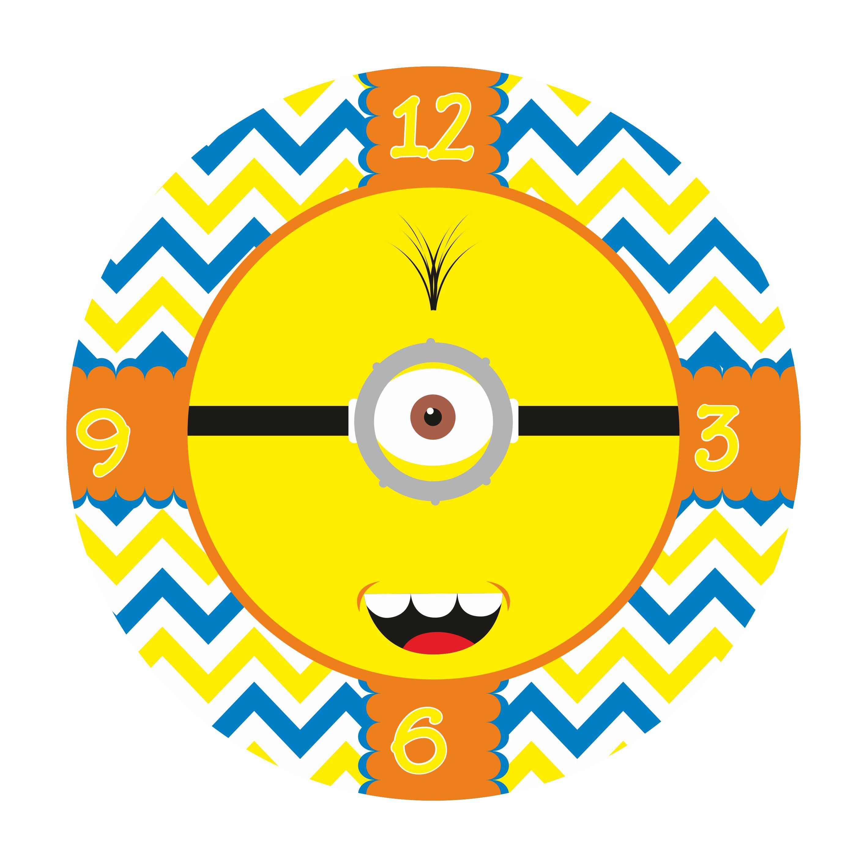 Personalised Minions inspired Clock THEME PARTIES Pretty UR Party   