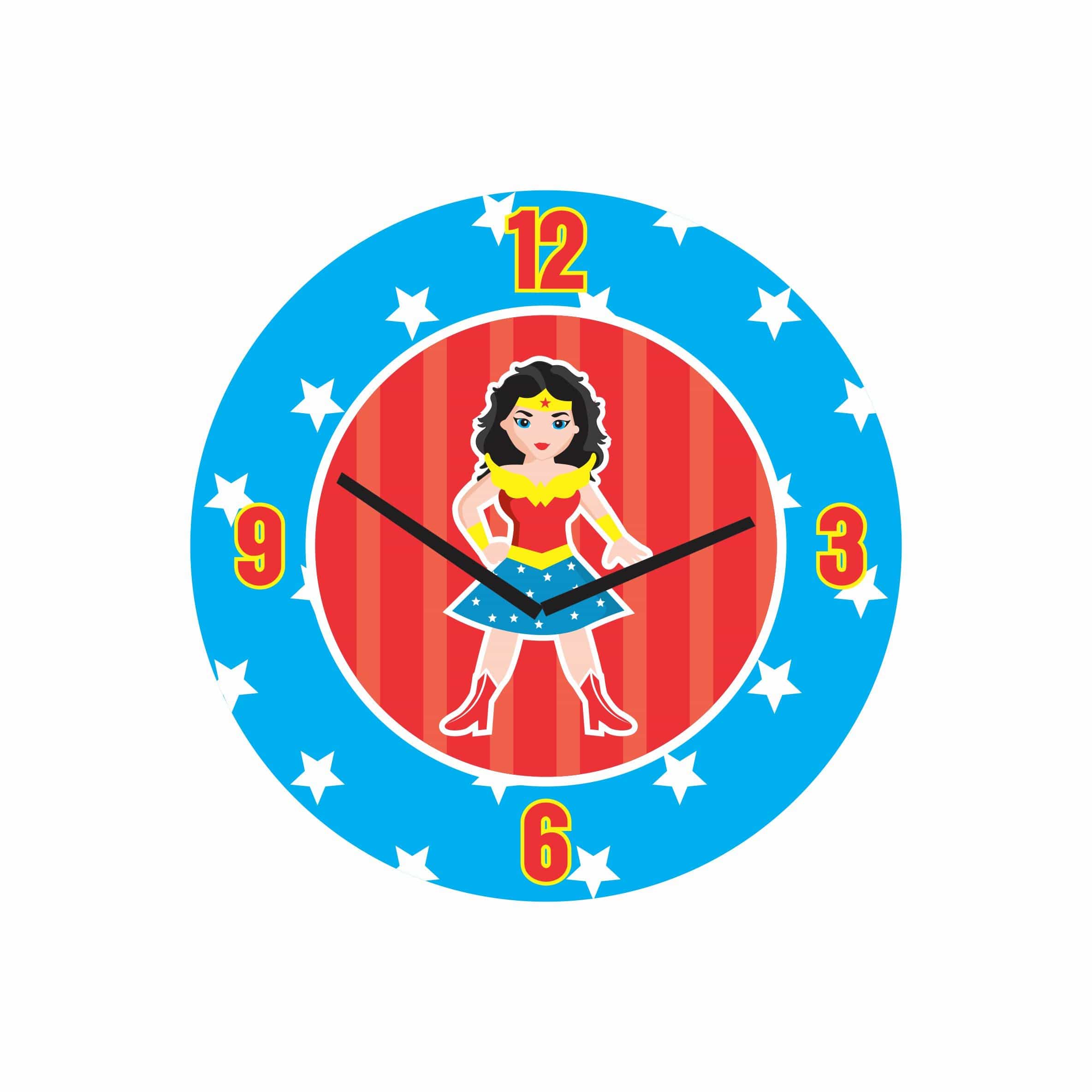 Personalized Wonder Woman Clock RETURN GIFTS Pretty UR Party   