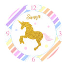 Personalised Unicorn Theme Clock THEME PARTIES Pretty UR Party   