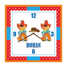 Personalised Little Cowboy Clock THEME PARTIES Pretty UR Party   