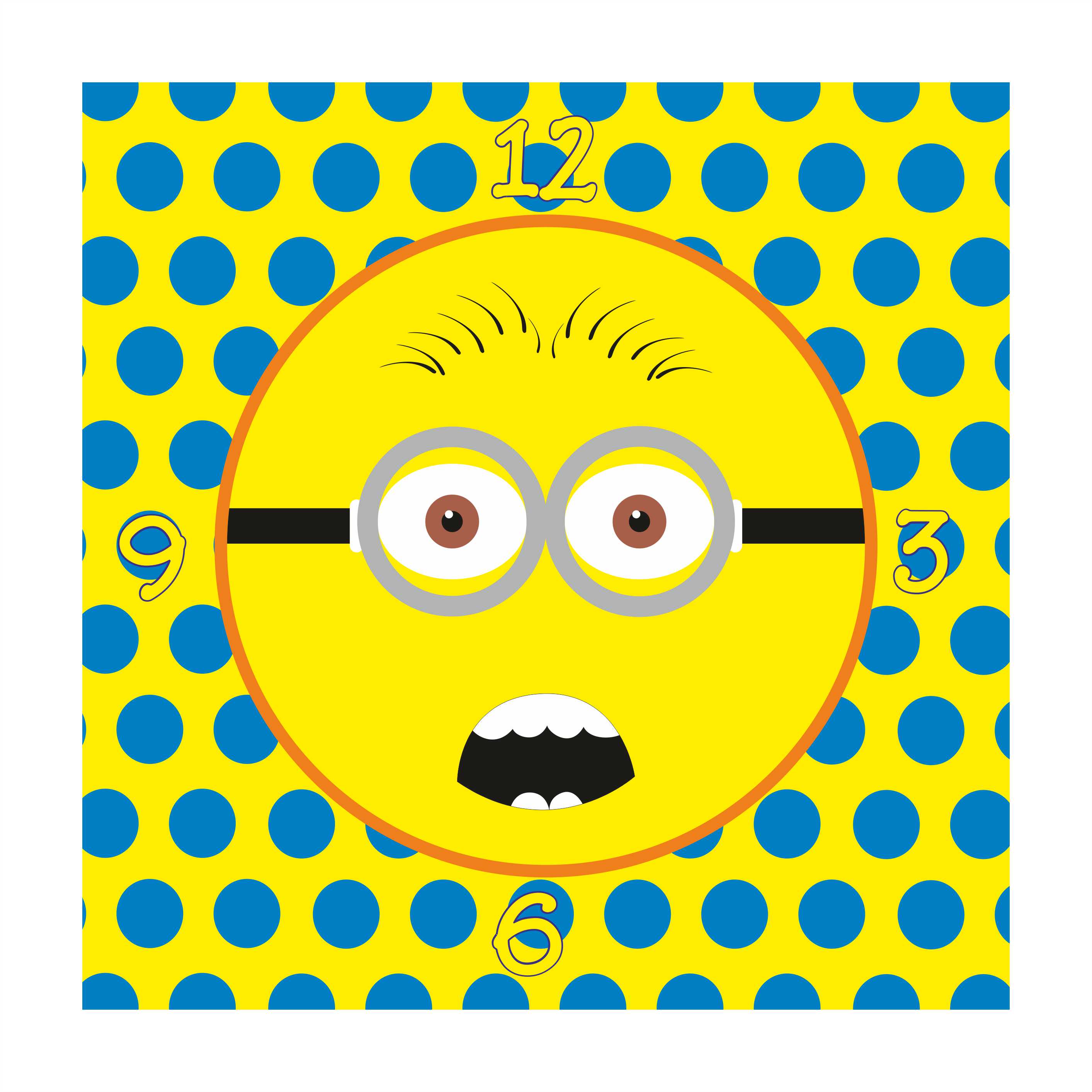 Personalised Minions inspired Clock THEME PARTIES Pretty UR Party   