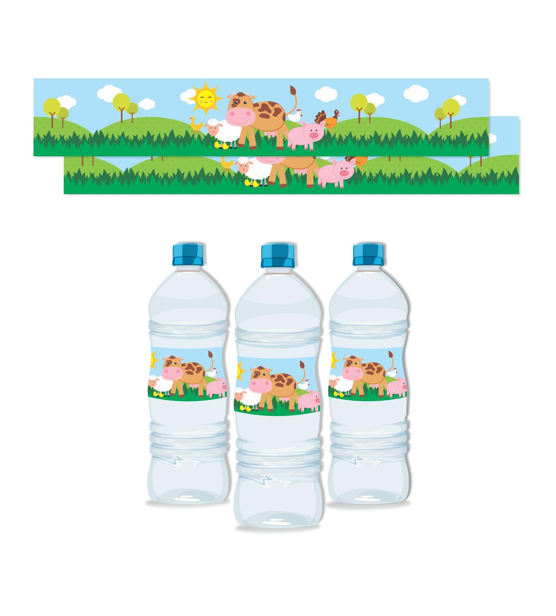 Farm friends theme Water Bottle Labels THEME PARTIES Pretty UR Party   