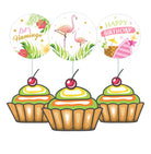 Flamingo Theme Cupcake / Food Toppers THEME PARTIES Pretty UR Party   