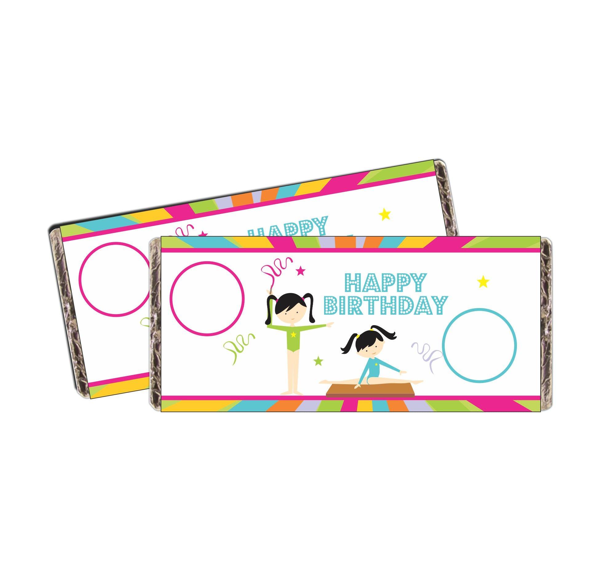 Gymnatics Theme Chocolate Wrappers THEME PARTIES Pretty UR Party   
