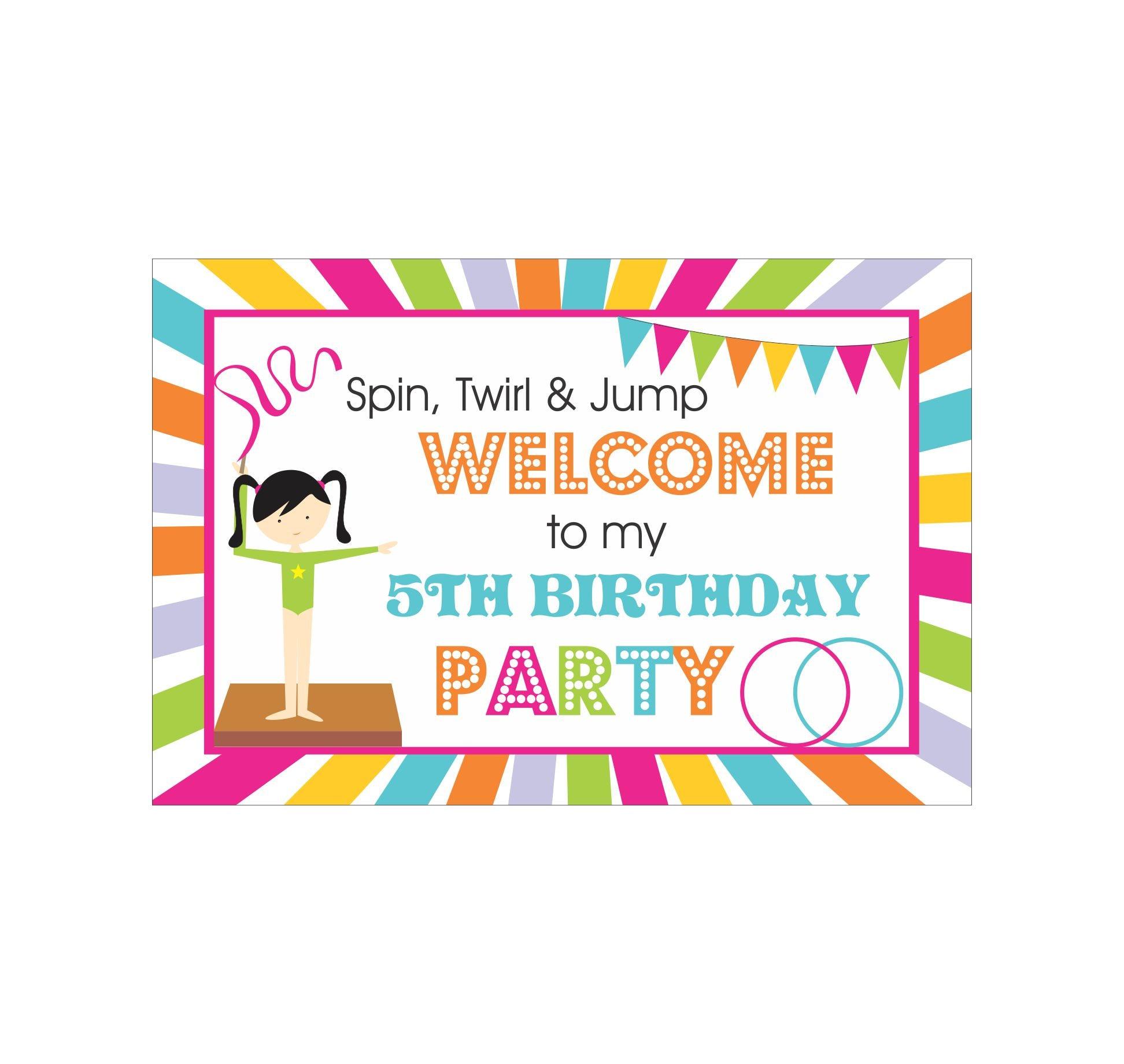 Gymnastics Theme Entrance Banner / Door Sign THEME PARTIES Pretty UR Party   