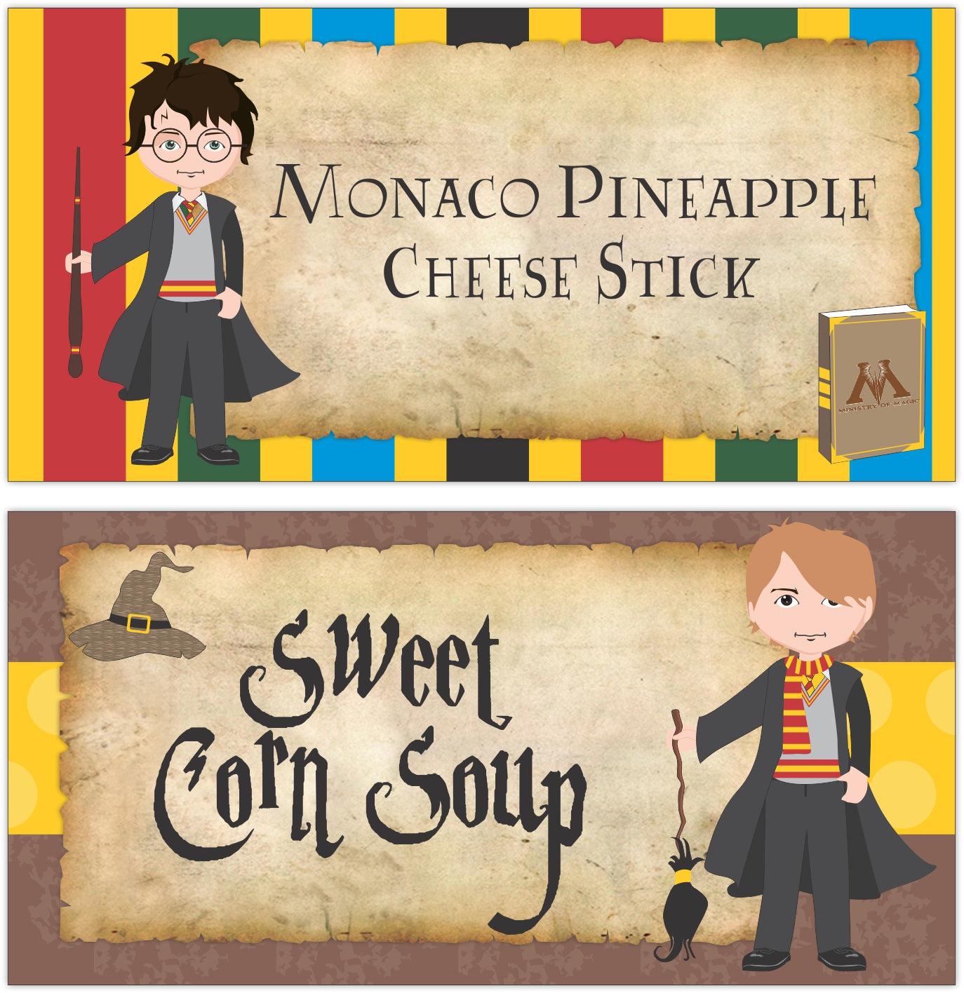 Harry Potter Food Labels / Buffet Table Cards THEME PARTIES Pretty UR Party   